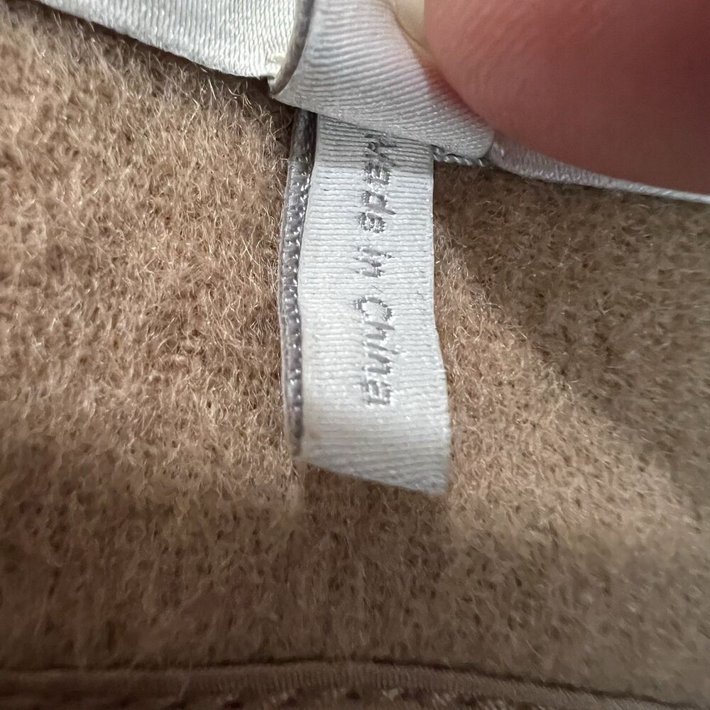 NAKED CASHMERE Wool Jacket Women Small Tan Cropped Full Zip Pocket Neutral $495 - Picture 14 of 16